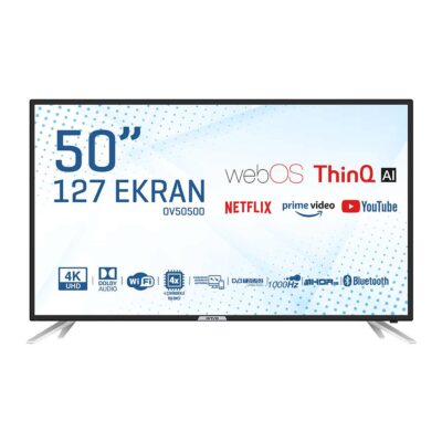 Onvo OV50500 4K Ultra HD 50″ 127 Ekran webOS Smart İnce Çerçeve Televizyon